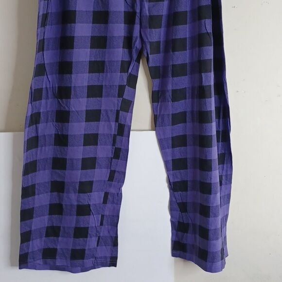 Purple and Black Checkered Night Pants - Picture 8 of 10